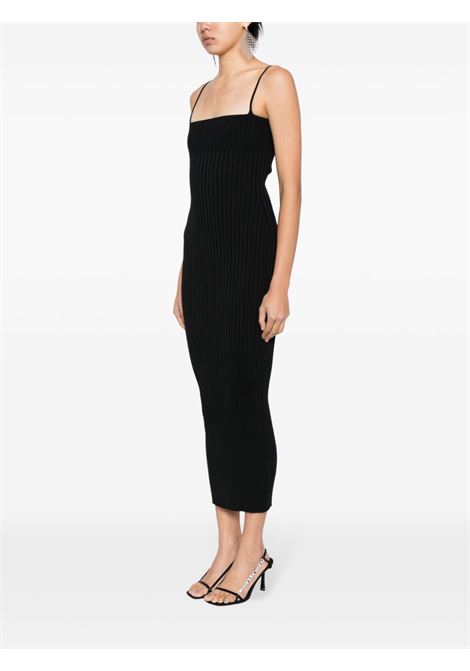 Abito midi a coste in nero - donna ALEXANDER WANG | 1KC2246011001